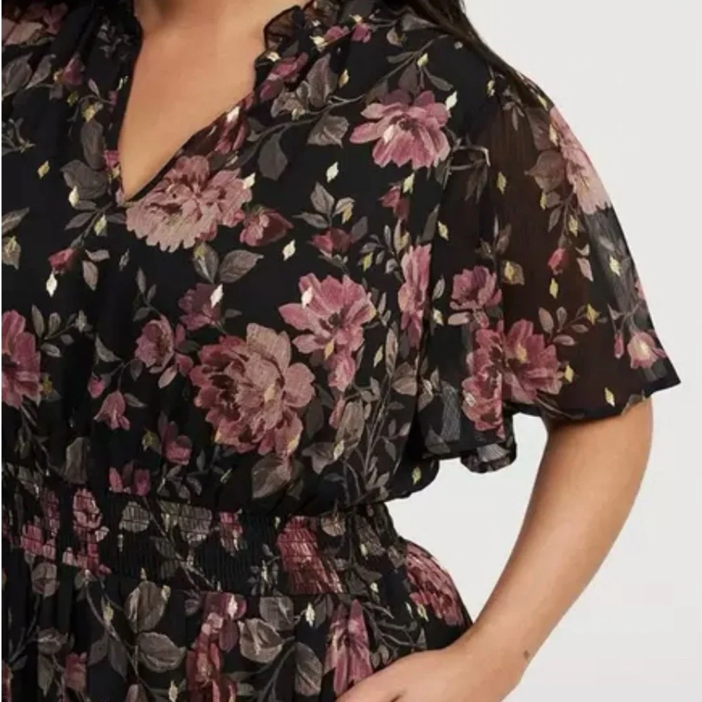 Torrid Floral Black Dress - Picture 2 of 15